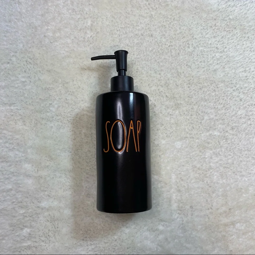 Rae Dunn Halloween Soap Black and Orange Soap Dispenser